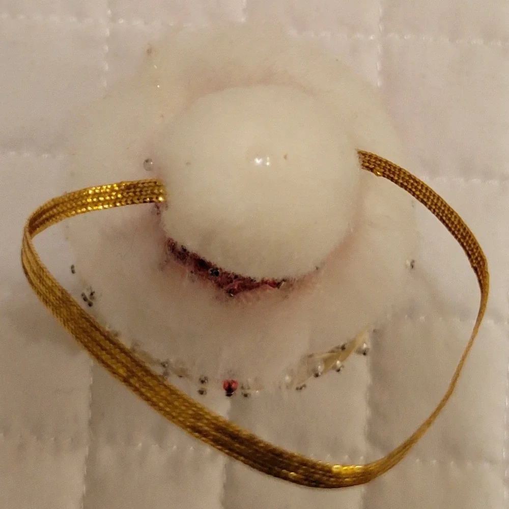 VTG Santa‎ Claus Push Pin Sequin Beaded Christmas Tree Ornament Holiday Adorable